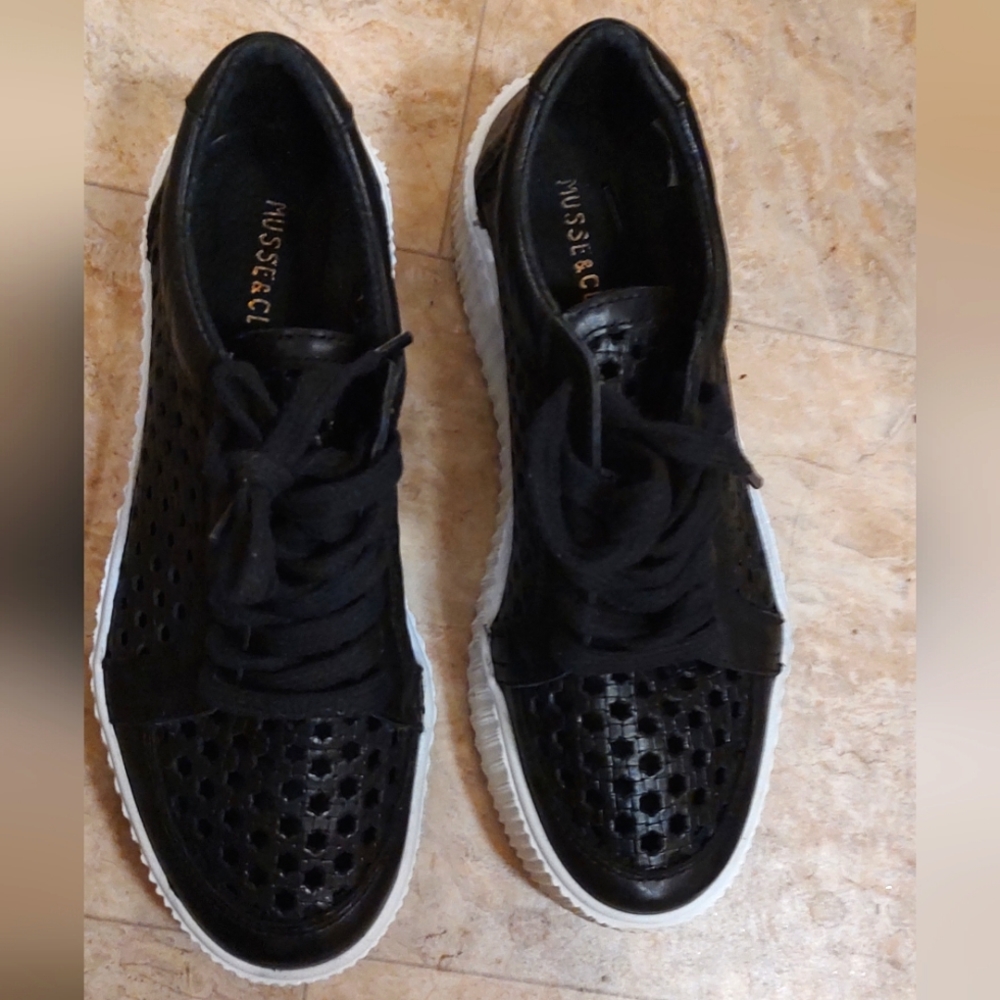 Leather Platform Sneakers